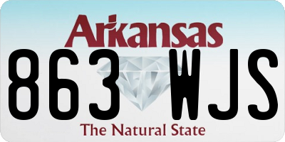 AR license plate 863WJS