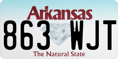 AR license plate 863WJT