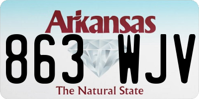 AR license plate 863WJV