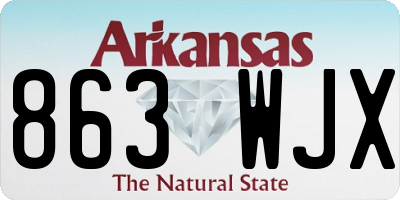 AR license plate 863WJX