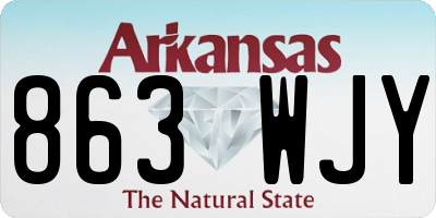 AR license plate 863WJY