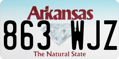 AR license plate 863WJZ