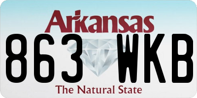 AR license plate 863WKB