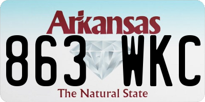 AR license plate 863WKC