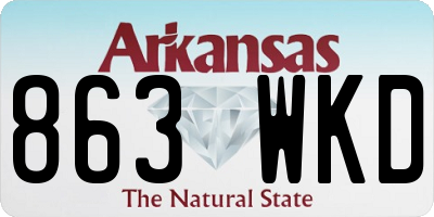 AR license plate 863WKD
