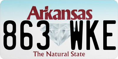 AR license plate 863WKE