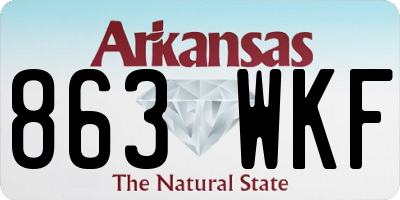 AR license plate 863WKF