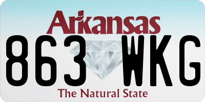 AR license plate 863WKG