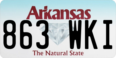 AR license plate 863WKI