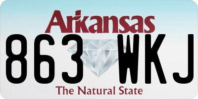 AR license plate 863WKJ