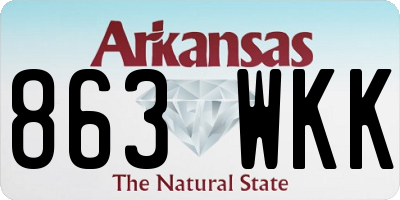 AR license plate 863WKK