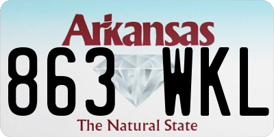 AR license plate 863WKL