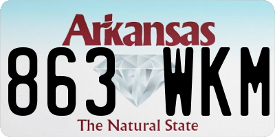 AR license plate 863WKM