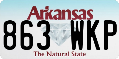 AR license plate 863WKP