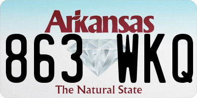 AR license plate 863WKQ