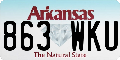 AR license plate 863WKU