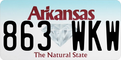 AR license plate 863WKW