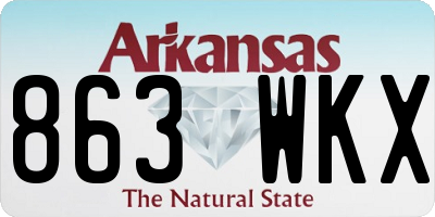 AR license plate 863WKX