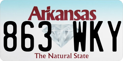 AR license plate 863WKY