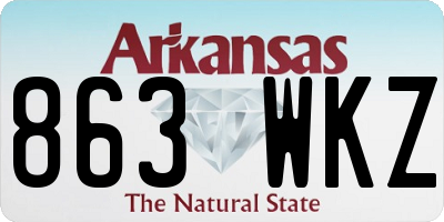 AR license plate 863WKZ