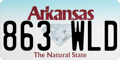 AR license plate 863WLD