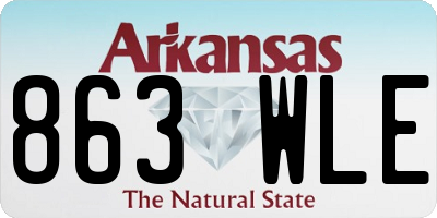 AR license plate 863WLE