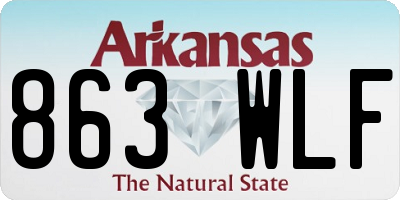 AR license plate 863WLF