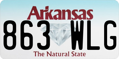 AR license plate 863WLG