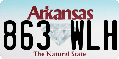 AR license plate 863WLH