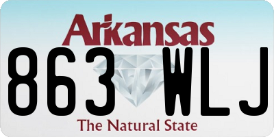 AR license plate 863WLJ