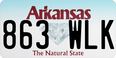 AR license plate 863WLK