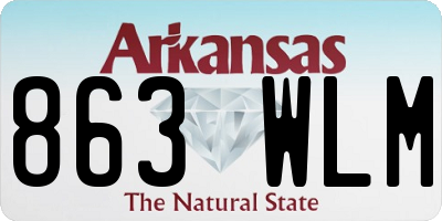 AR license plate 863WLM