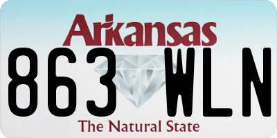 AR license plate 863WLN