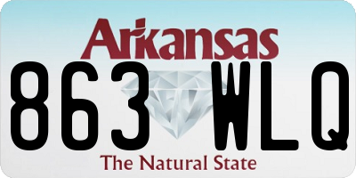 AR license plate 863WLQ