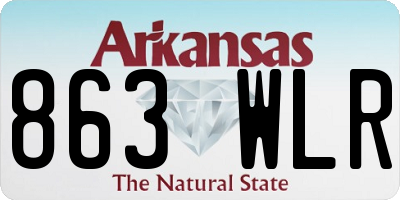 AR license plate 863WLR
