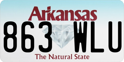 AR license plate 863WLU