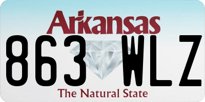 AR license plate 863WLZ