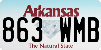 AR license plate 863WMB