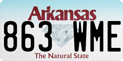 AR license plate 863WME