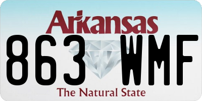 AR license plate 863WMF