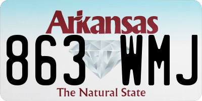 AR license plate 863WMJ