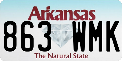 AR license plate 863WMK