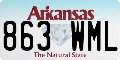 AR license plate 863WML