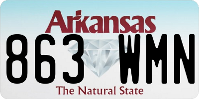 AR license plate 863WMN