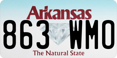 AR license plate 863WMO