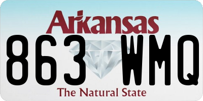 AR license plate 863WMQ