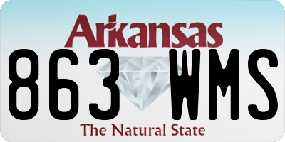 AR license plate 863WMS