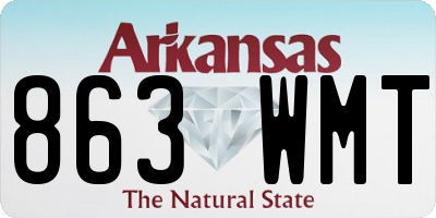 AR license plate 863WMT