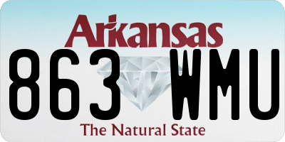 AR license plate 863WMU