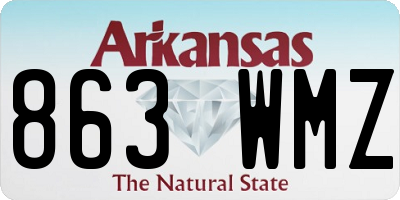 AR license plate 863WMZ